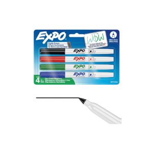 EXPO Dry Erase Markers, Assorted Colours (4 Pack)